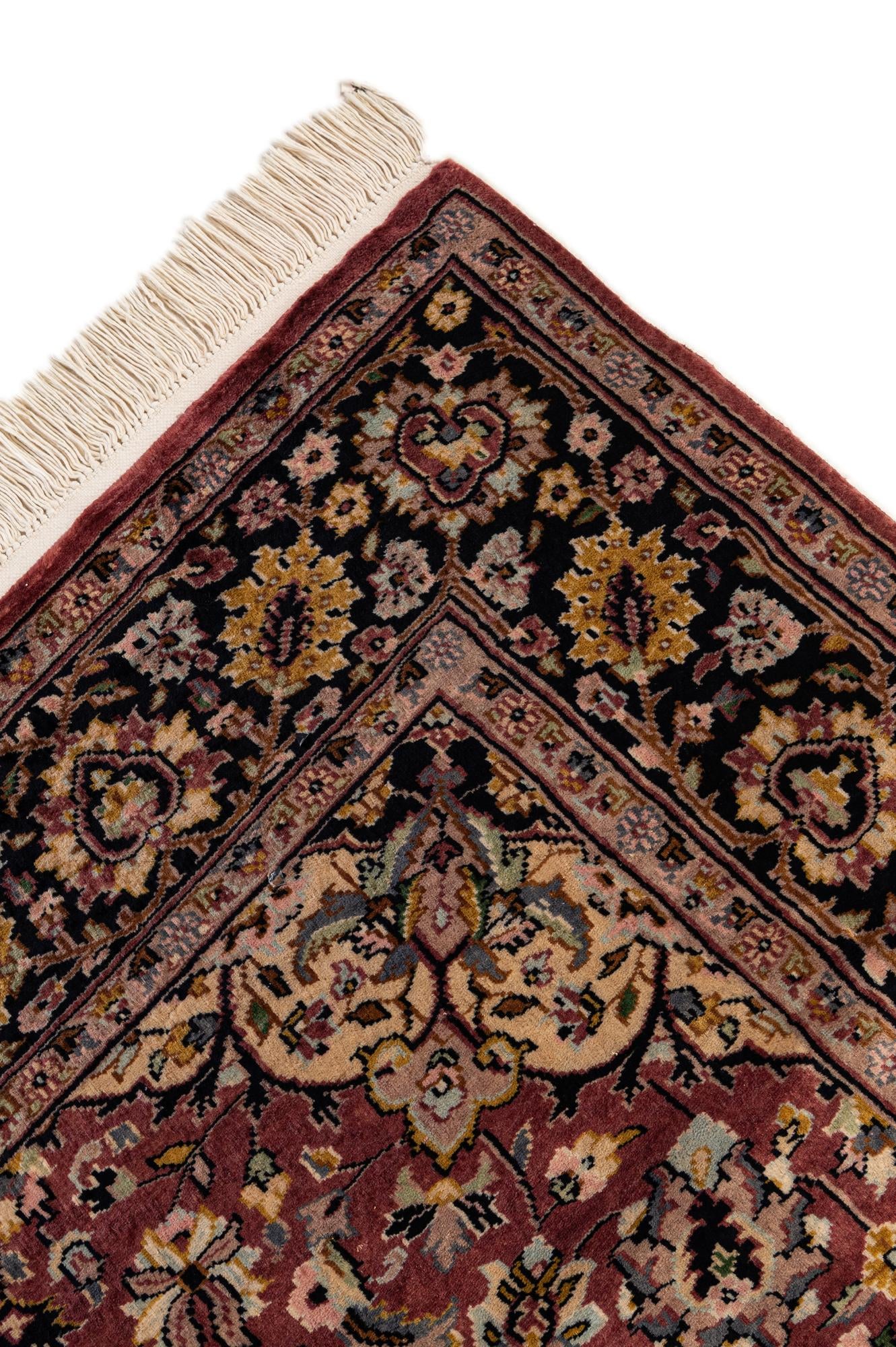4' 3 x 6' 1 Hand Knotted Kashmir Oriental Wool Rug