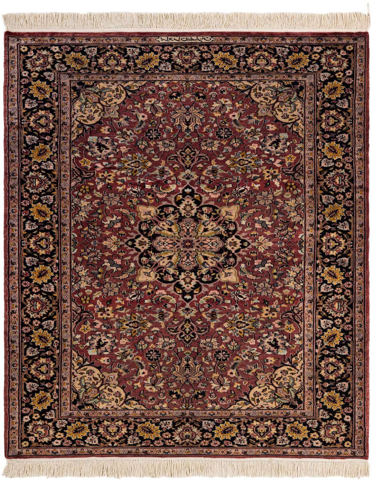 Primary image 4' 3 x 6' 1  Hand Knotted Kashmir Oriental Wool Rug
