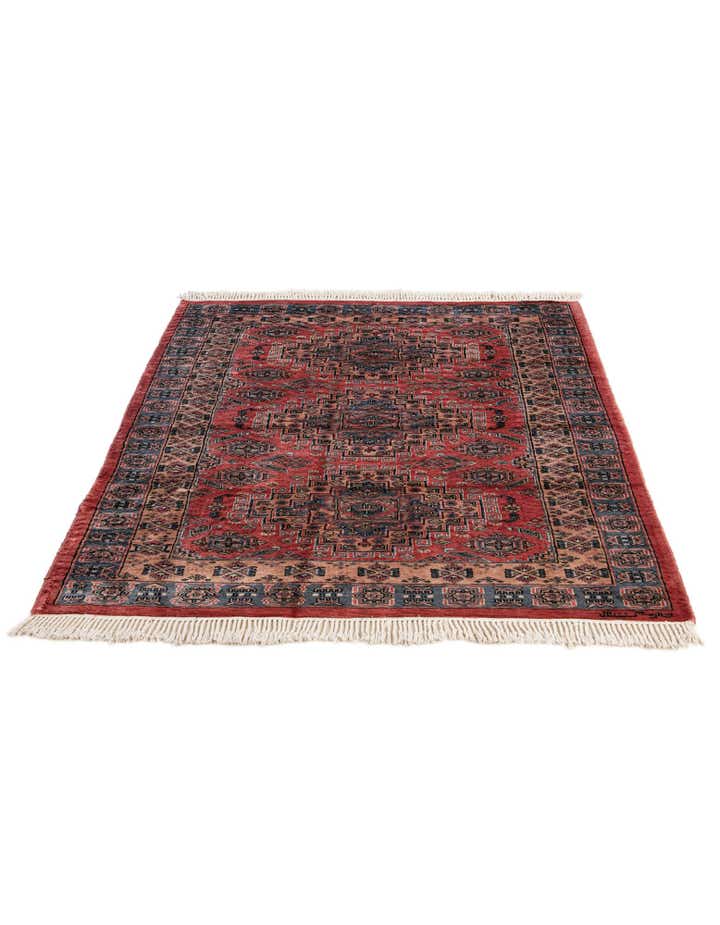 4' 3 x 5' 7 Hand Knotted Kazak Oriental Wool Rug