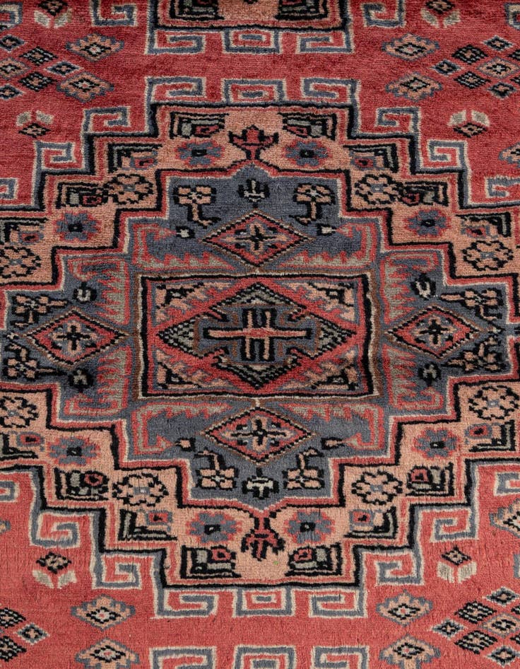Detail image of 4' 3 x 5' 7  Hand Knotted Kazak Oriental Wool Rug