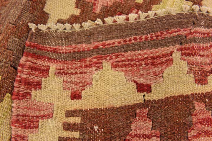 3' 4 x 6' 1 Hand Woven Kilim Maymana Wool Rug