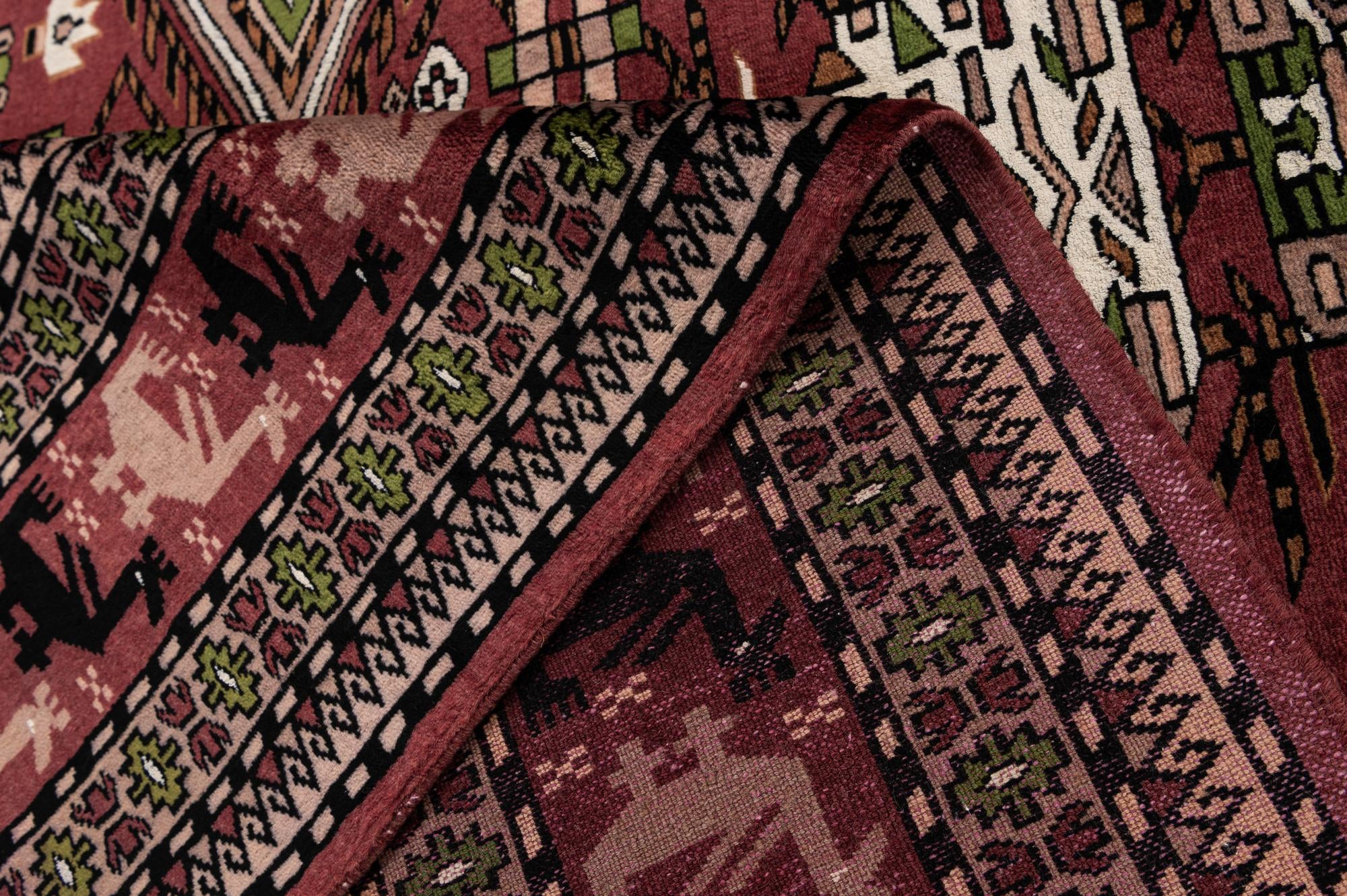 4' 3 x 6' 1 Hand Knotted Lahour Oriental Rug