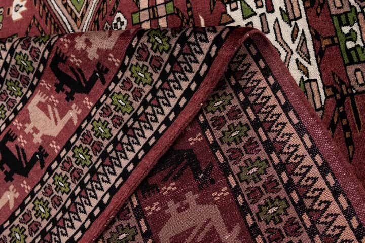 4' 3 x 6' 1 Hand Knotted Lahour Oriental Rug