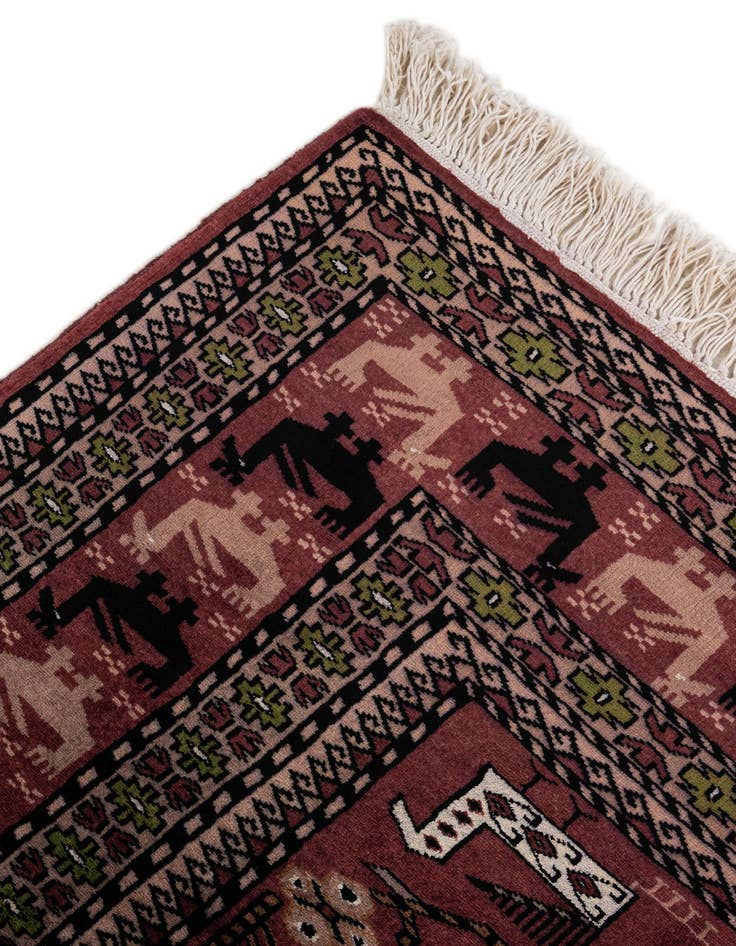 Detail image of 4' 3 x 6' 1 Hand Knotted Lahour Oriental Rug