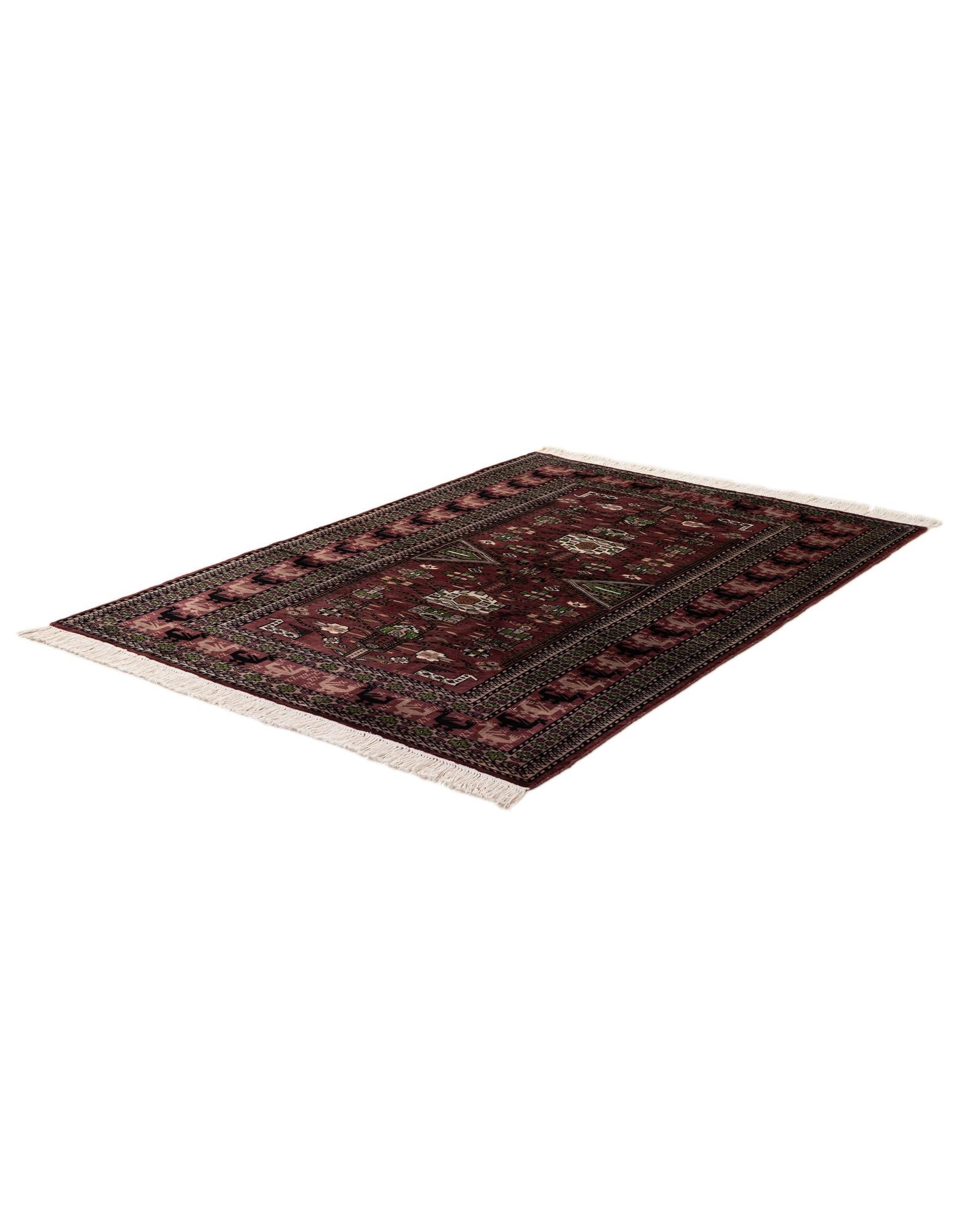 4' 3 x 6' 1 Hand Knotted Lahour Oriental Rug