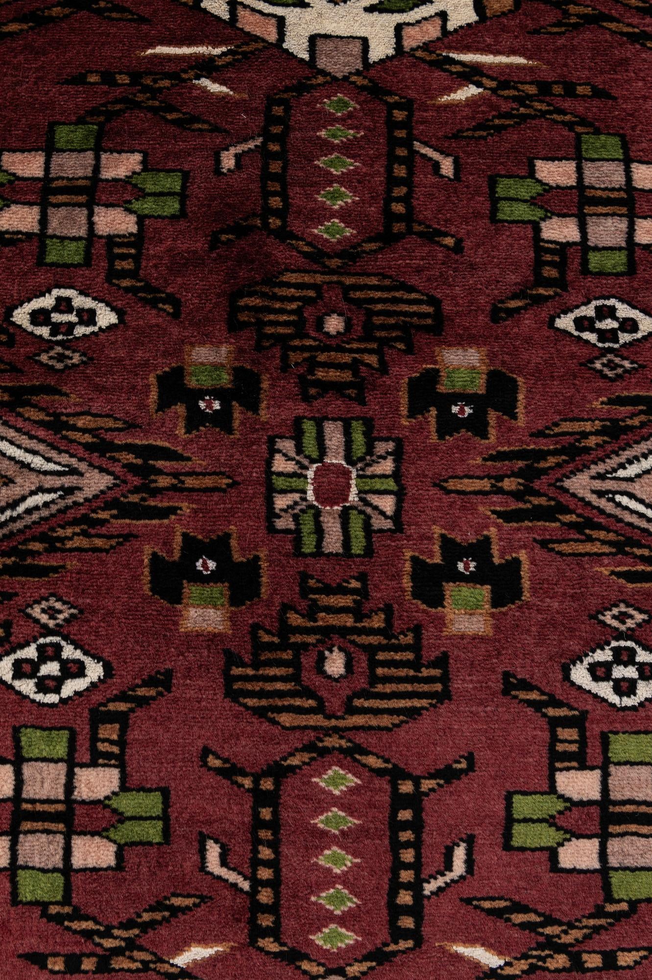 4' 3 x 6' 1 Hand Knotted Lahour Oriental Rug