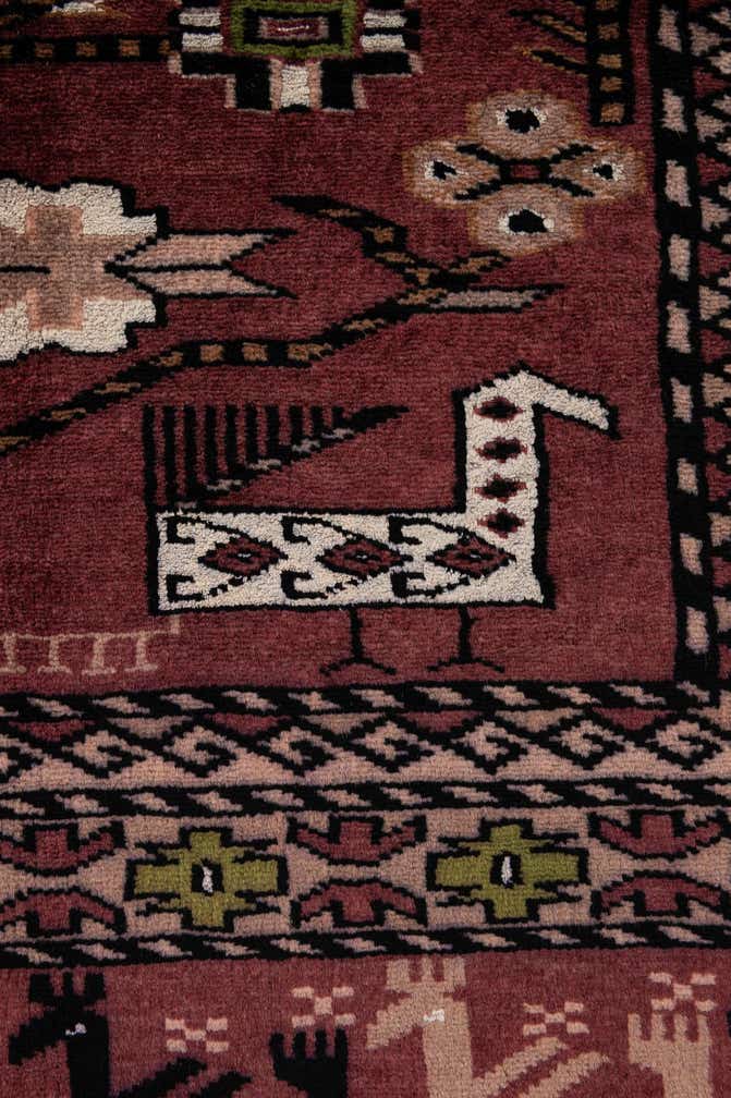 4' 3 x 6' 1 Hand Knotted Lahour Oriental Rug
