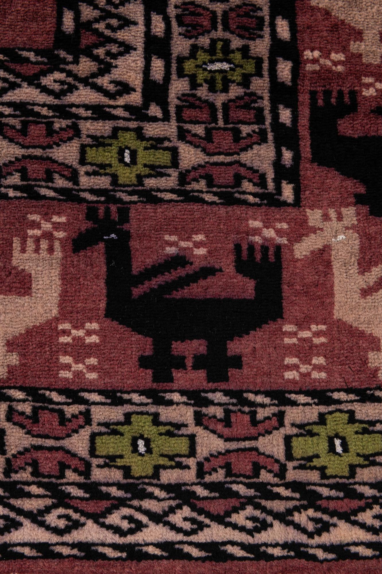 4' 3 x 6' 1 Hand Knotted Lahour Oriental Rug