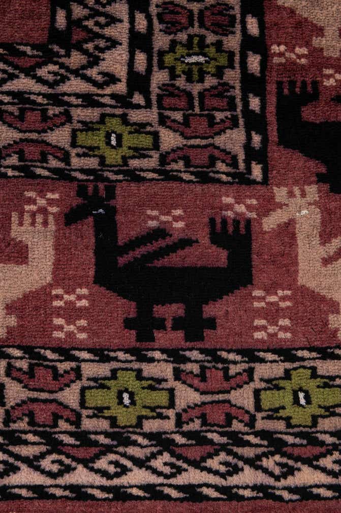 4' 3 x 6' 1 Hand Knotted Lahour Oriental Rug