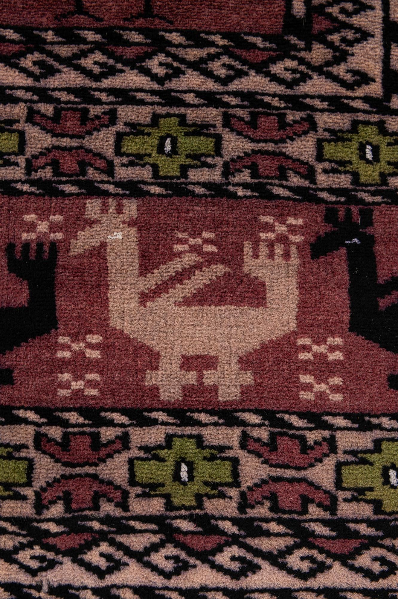4' 3 x 6' 1 Hand Knotted Lahour Oriental Rug