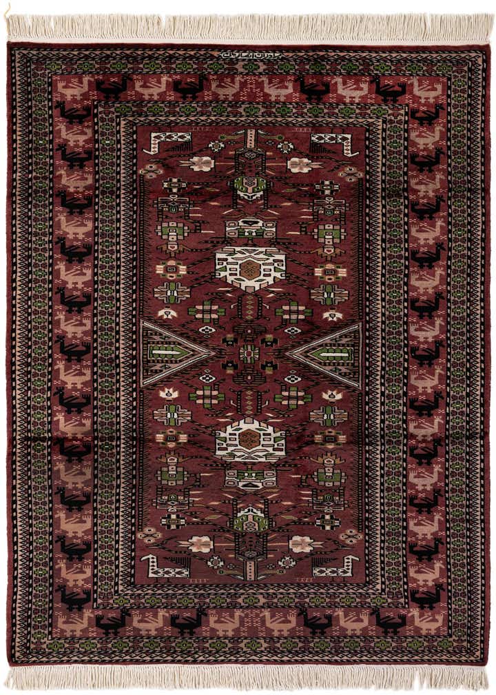 4' 3 x 6' 1 Hand Knotted Lahour Oriental Rug