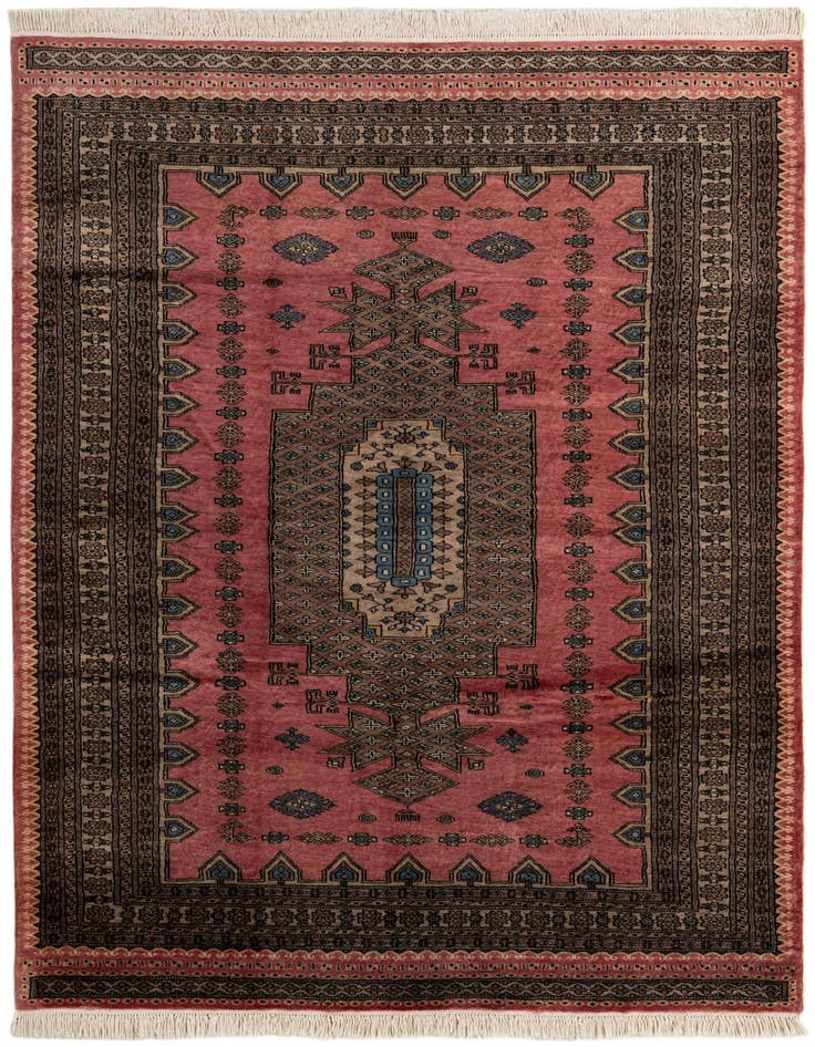 Detail image of 5' 3 x 7' 7 Hand Knotted Lahour Oriental Wool Rug