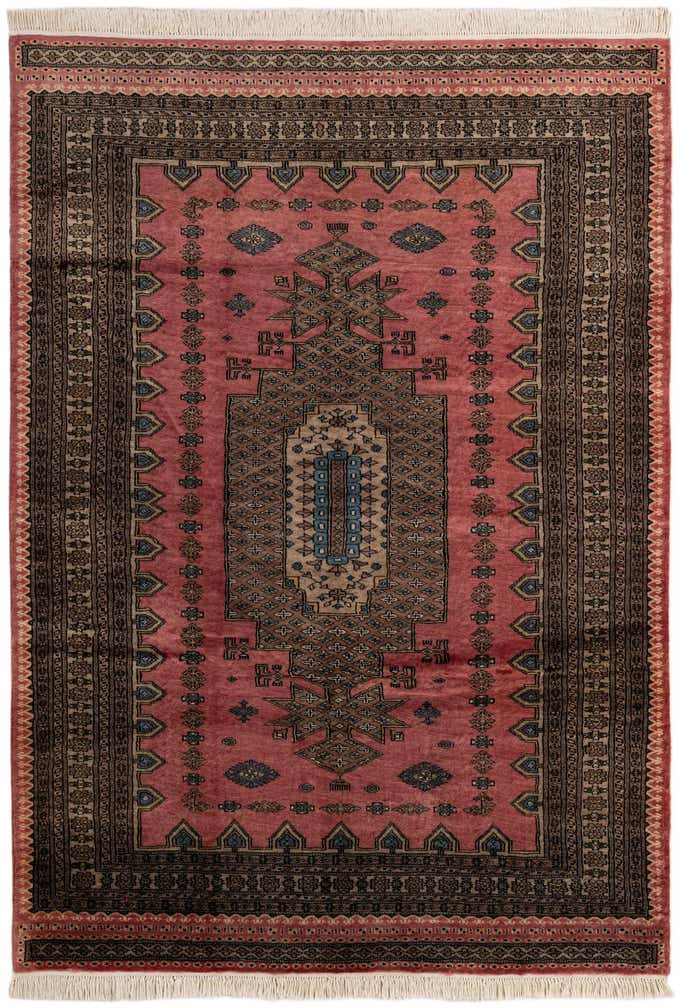 5' 3 x 7' 7 Hand Knotted Lahour Oriental Wool Rug