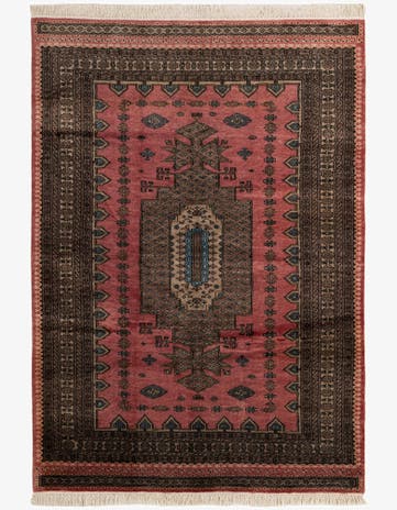 5' 3 x 7' 7 Hand Knotted Lahour Oriental Wool Rug