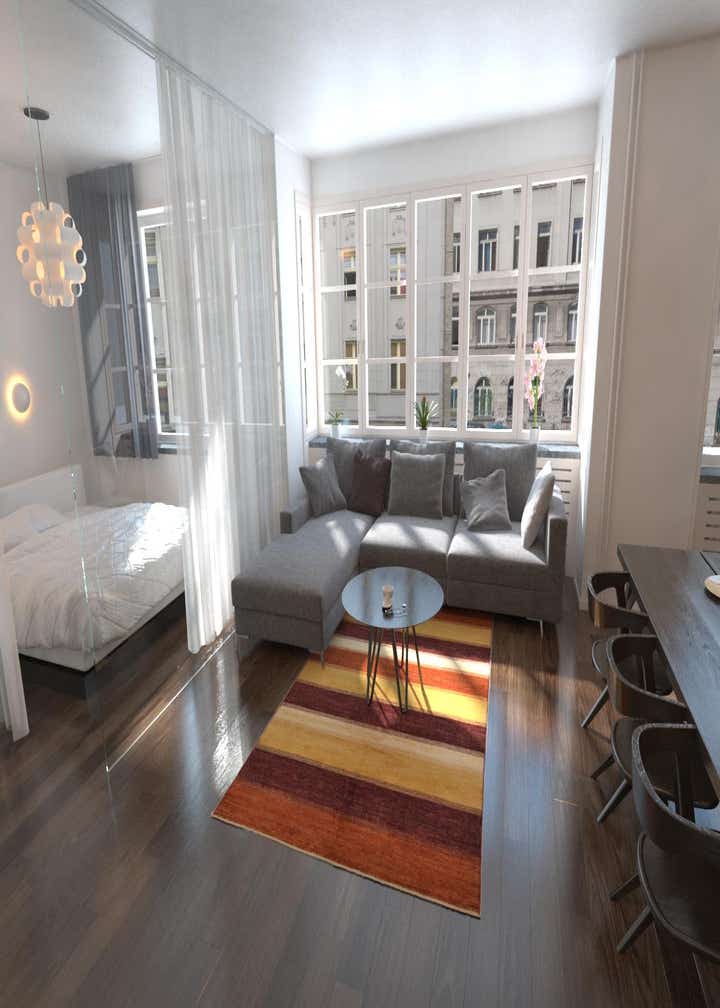 5' 6 x 8' 7 Hand Knotted Modern Ziegler Rug