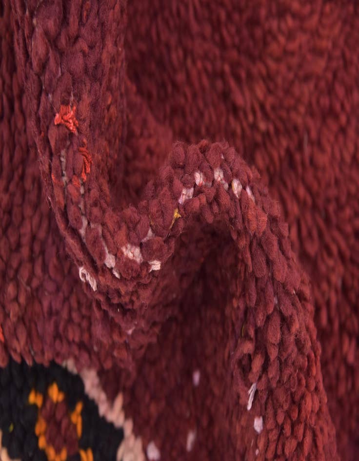 Detail image of 4' 10 x 6' 10 Hand Knotted Moroccan Wool Rug