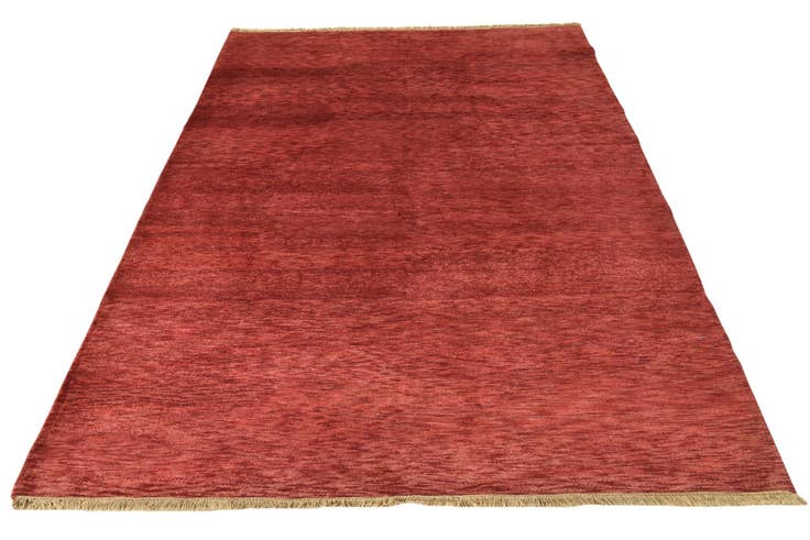 Detail image of 5' 8 x 8' Hand Knotted Over-Dyed Ziegler Rug