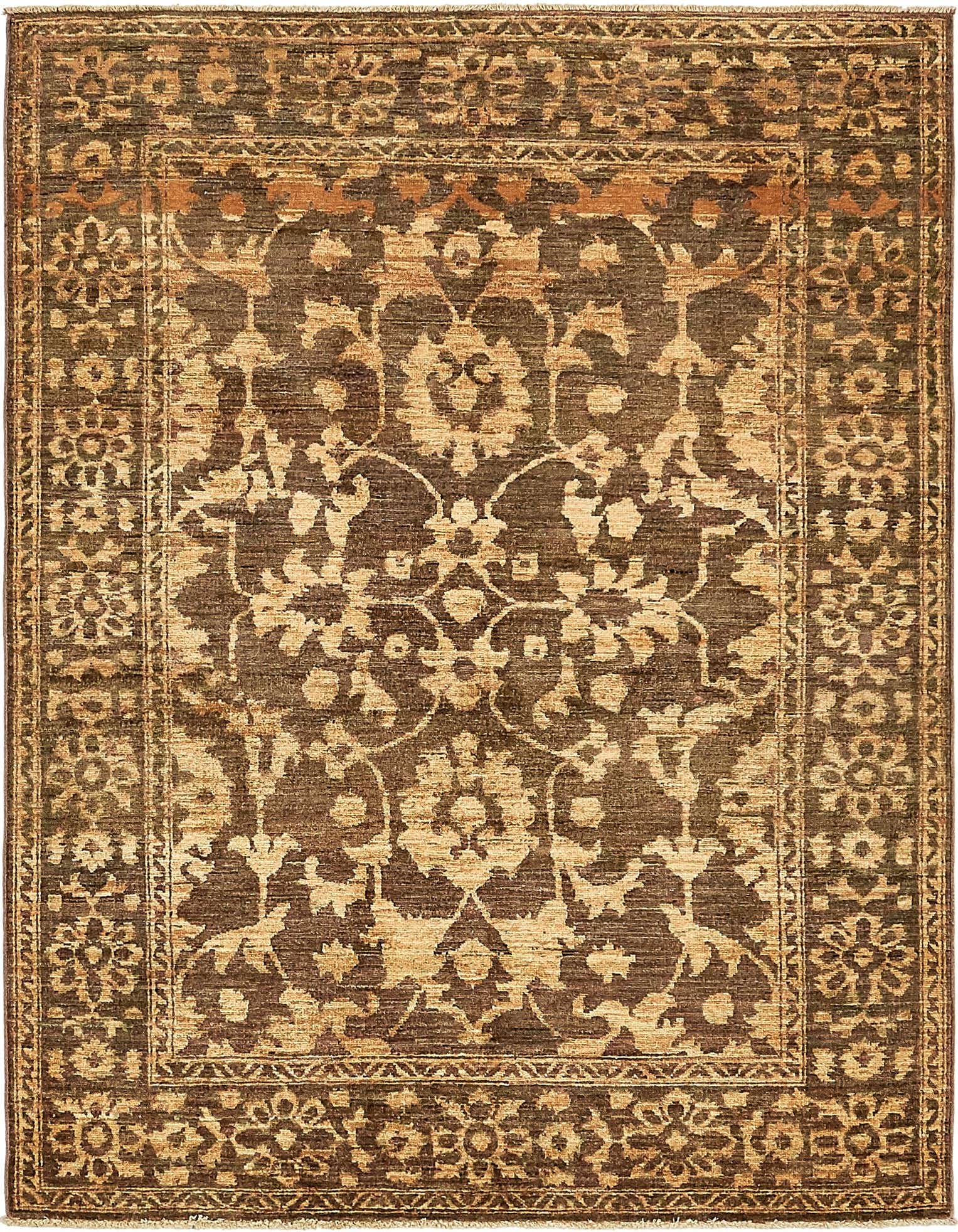 5' x 6' 7 Hand Knotted Peshawar Ziegler Rug