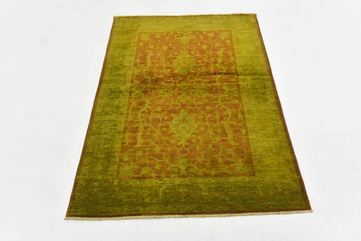 Detail image of 3' 4 x 5' Hand Knotted Peshawar Ziegler Oriental Rug