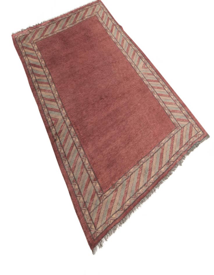 Detail image of 4' 3 x 6' Hand Knotted Peshawar Ziegler Rug