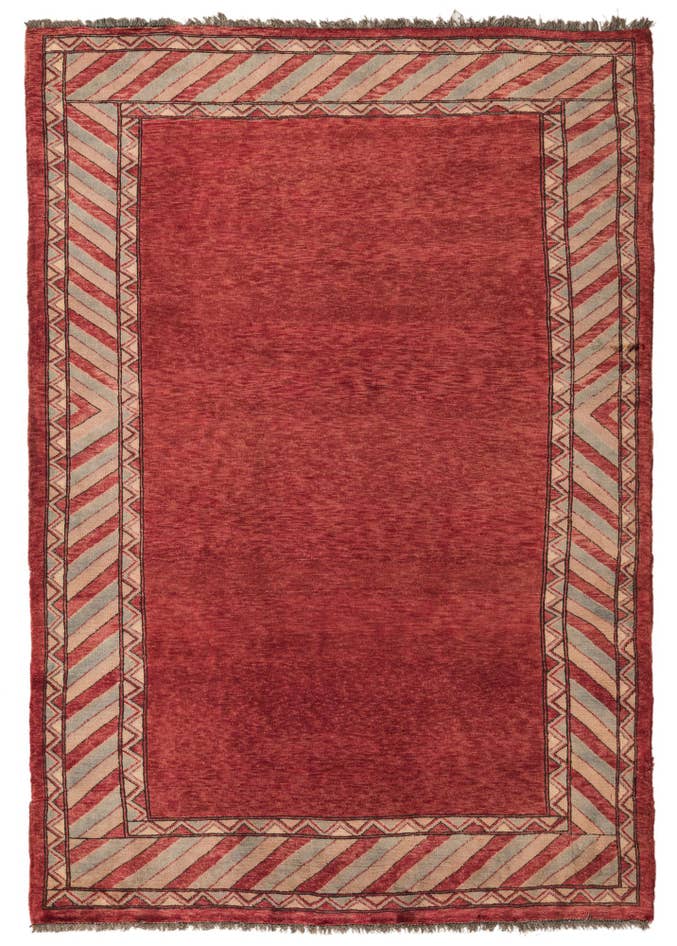 Detail image of 4' 3 x 6' Hand Knotted Peshawar Ziegler Rug