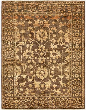 5' x 6' 7 Hand Knotted Peshawar Ziegler Rug