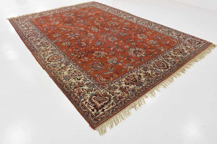 8' x 11' 5 Hand Knotted Shahmir Oriental Wool Rug