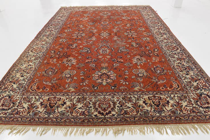 Detail image of 8' x 11' 5 Hand Knotted Shahmir Oriental Wool Rug