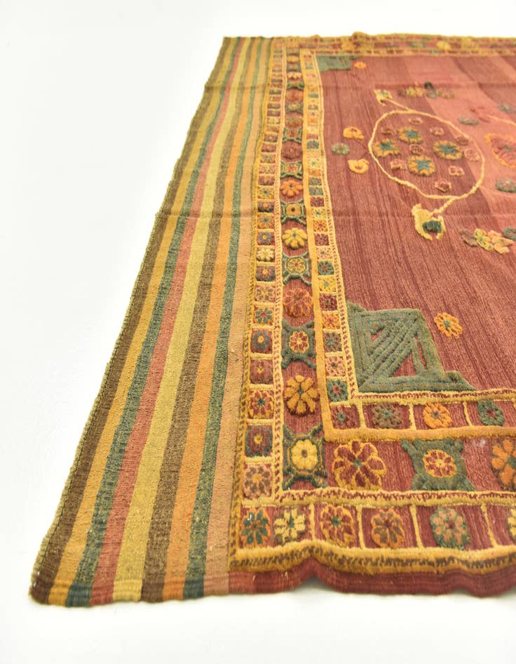 Detail image of 7' 3 x 9' Hand Knotted Sumak Wool Rug