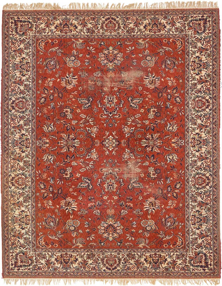 Detail image of 8' x 11' 5 Hand Knotted Tabriz Design Oriental Wool Rug