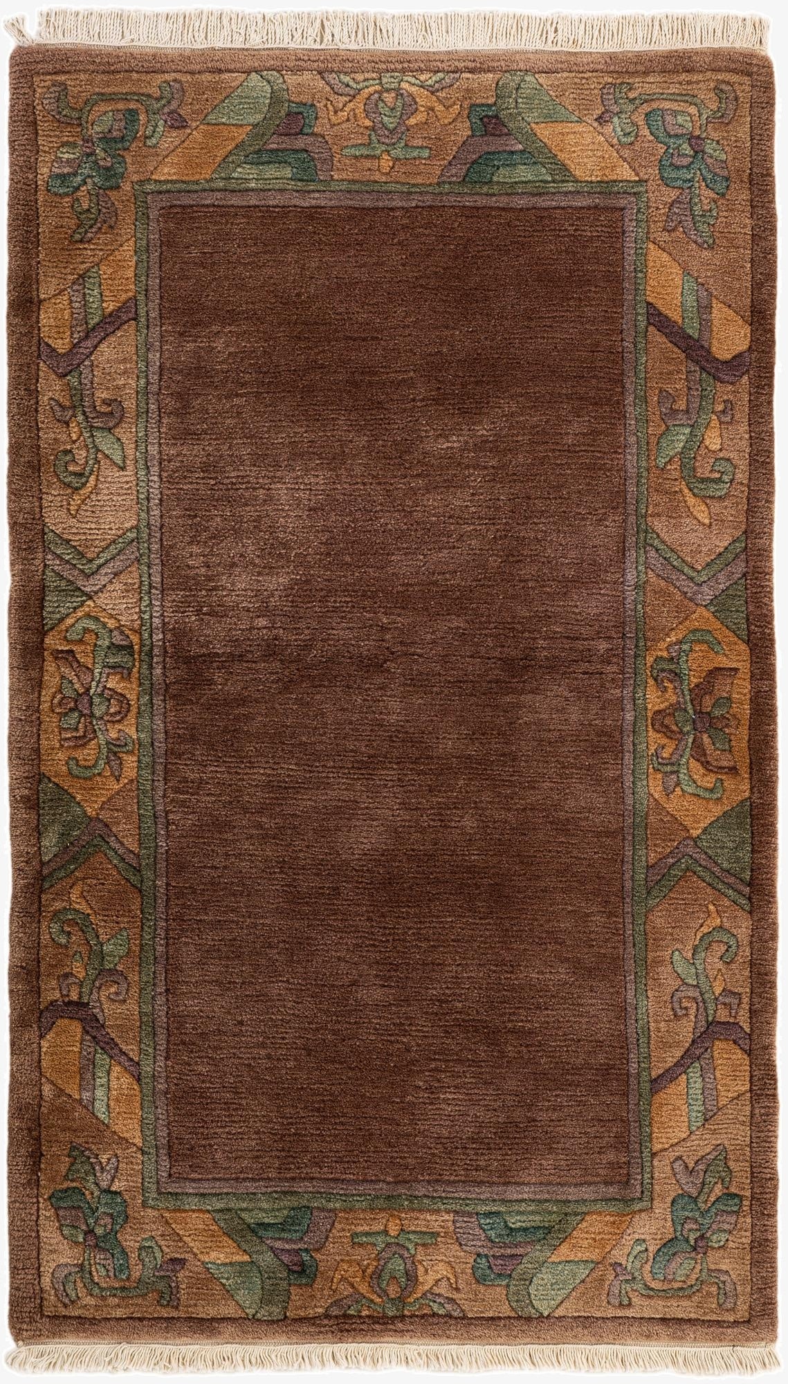 3' 1 x 5' 2  Hand Knotted Tibet Wool Rug