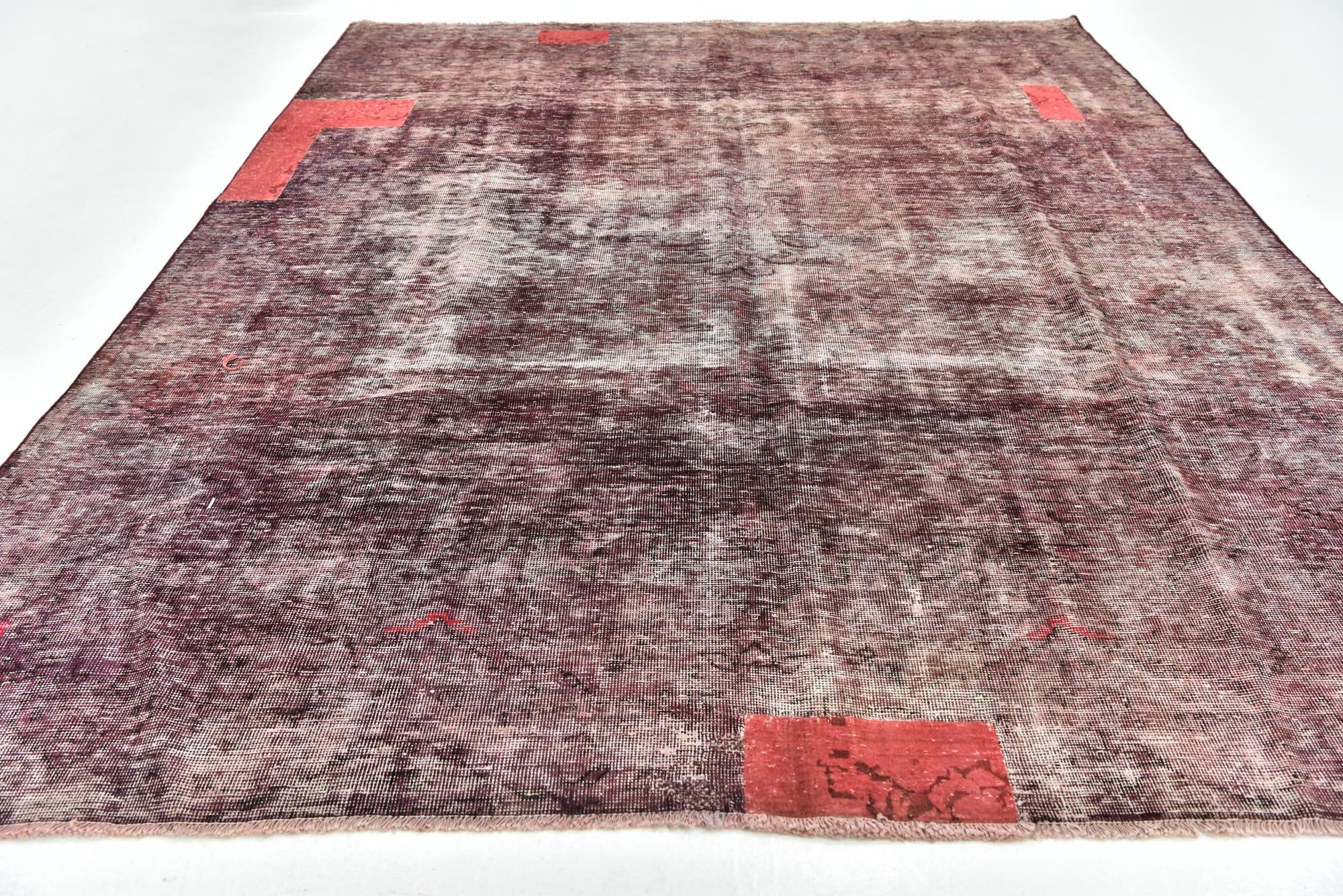 6' 4 x 8' 3 Hand Knotted Ultra Vintage Persian Wool Rug