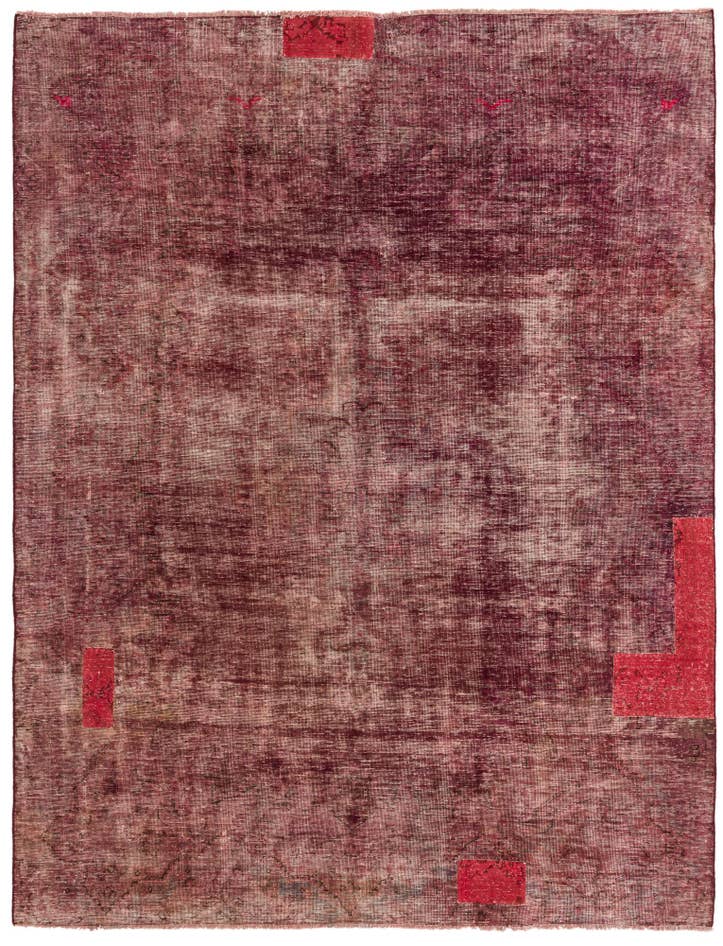 Detail image of 6' 4 x 8' 3 Hand Knotted Ultra Vintage Persian Wool Rug