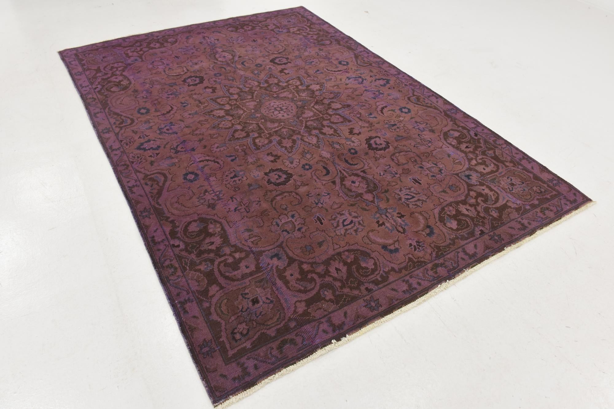 6' 3 x 9' Hand Knotted Ultra Vintage Persian Wool Rug