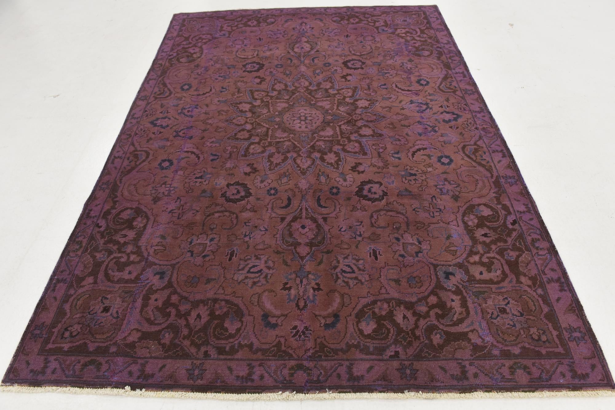 6' 3 x 9' Hand Knotted Ultra Vintage Persian Wool Rug