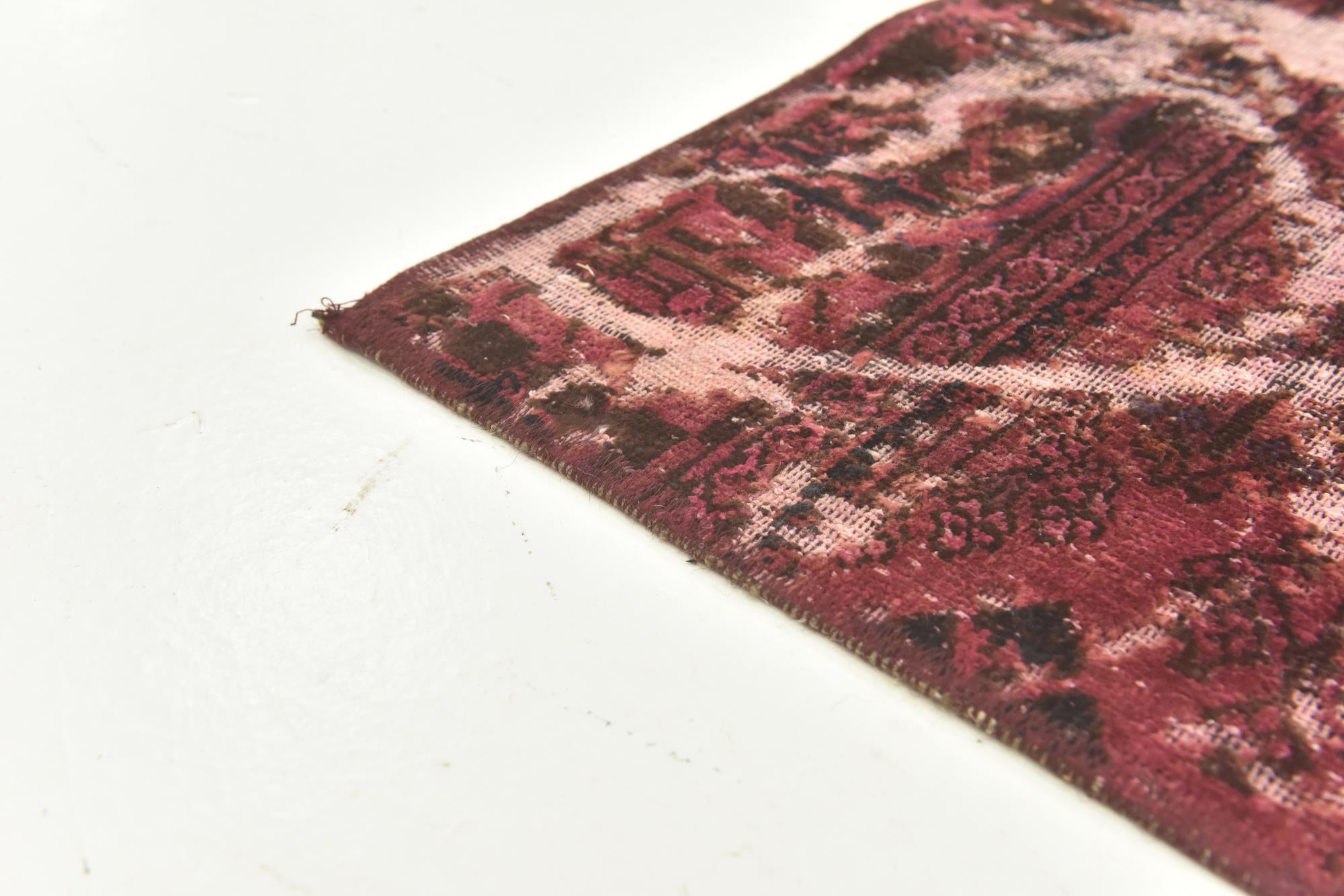4' 9 x 6' 5 Hand Knotted Ultra Vintage Persian Wool Rug