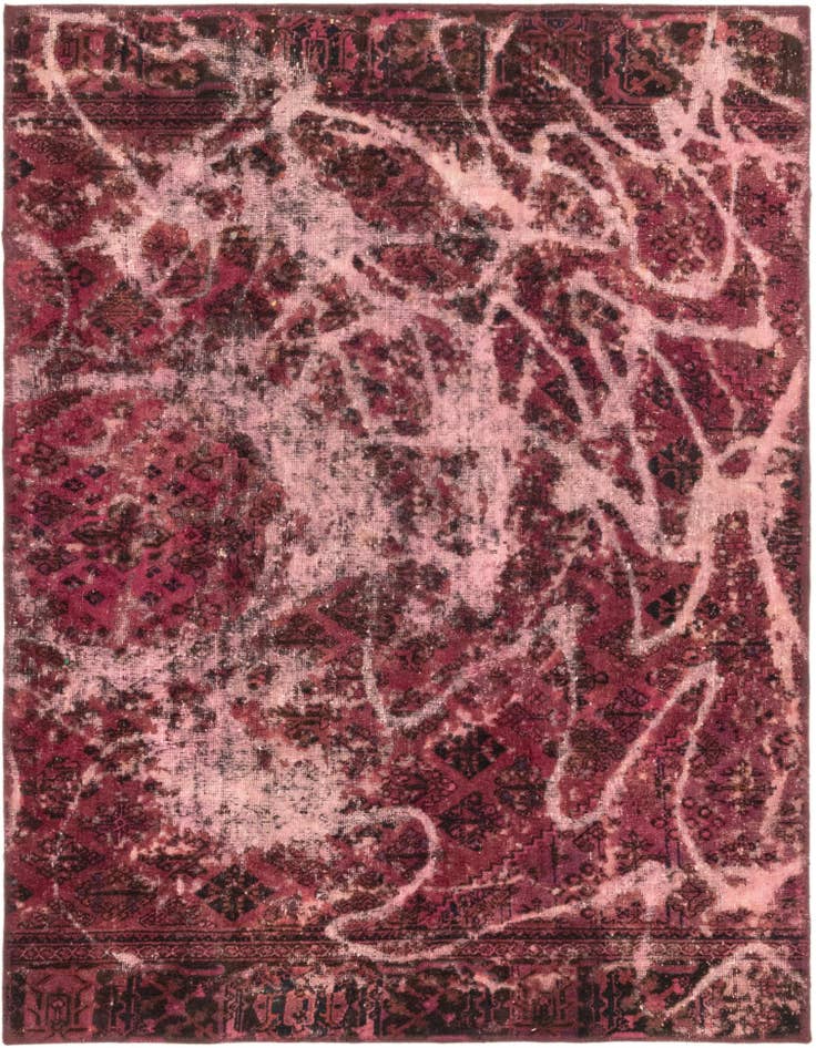 Detail image of 4' 9 x 6' 5 Hand Knotted Ultra Vintage Persian Wool Rug