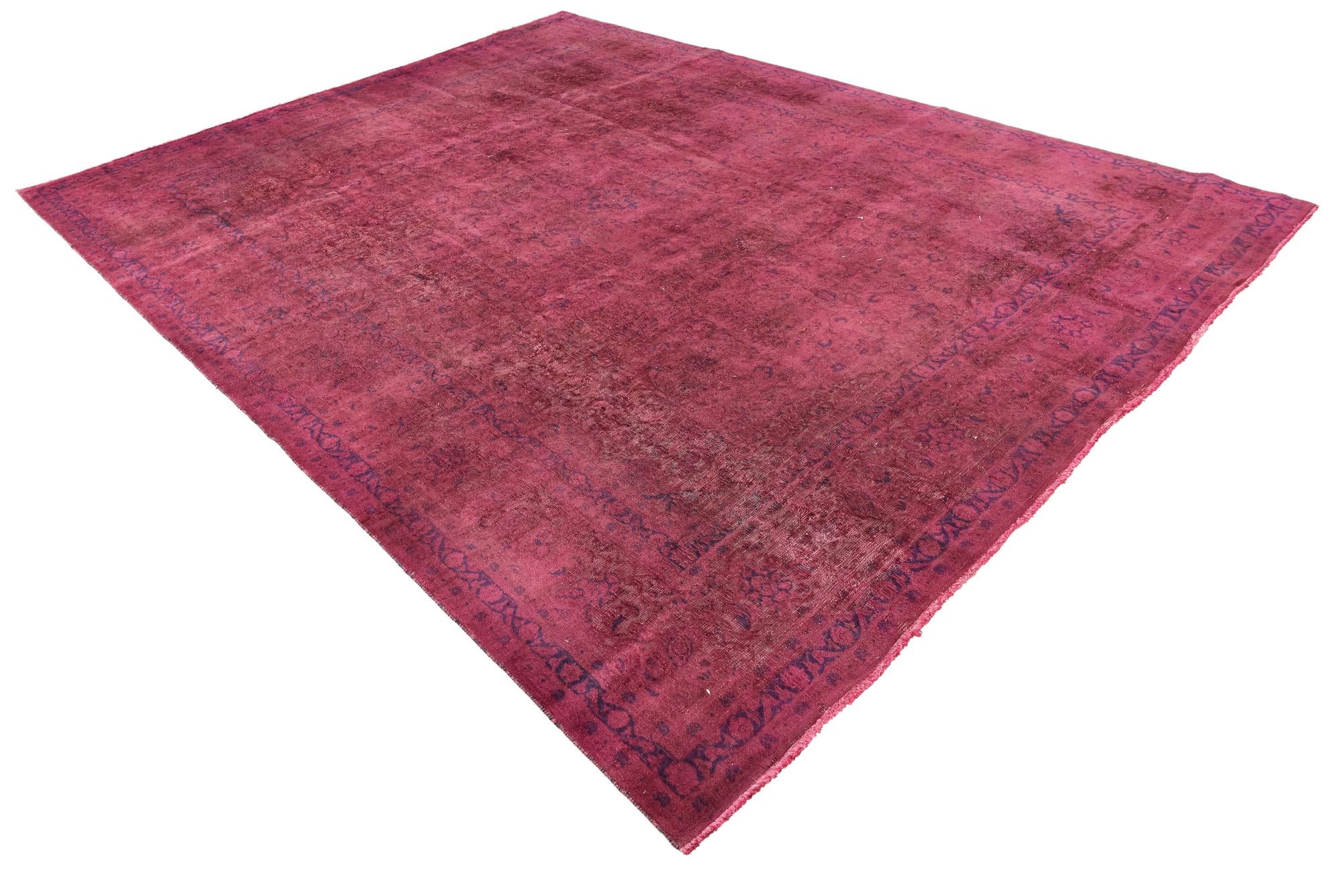 9' 5 x 12' 8 Hand Knotted Ultra Vintage Persian Wool Rug