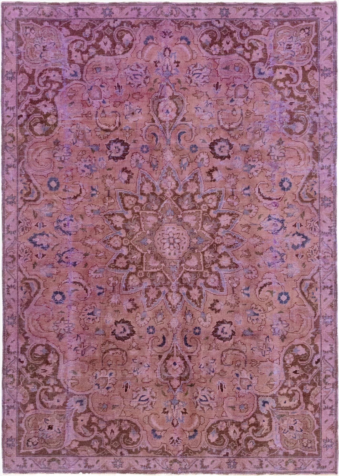 6' 3 x 9'  Hand Knotted Ultra Vintage Persian Wool Rug