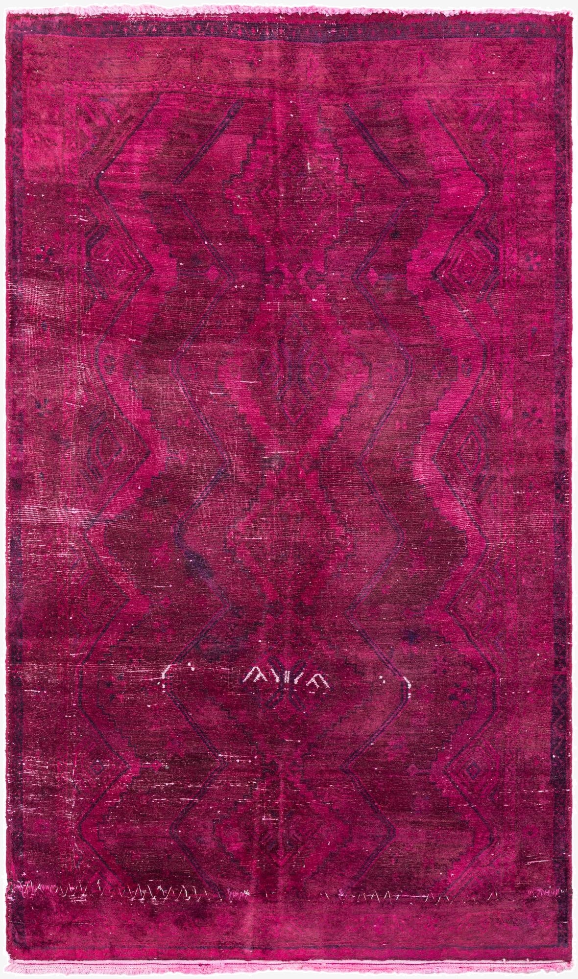 4' x 6' 10  Hand Knotted Ultra Vintage Persian Wool Rug