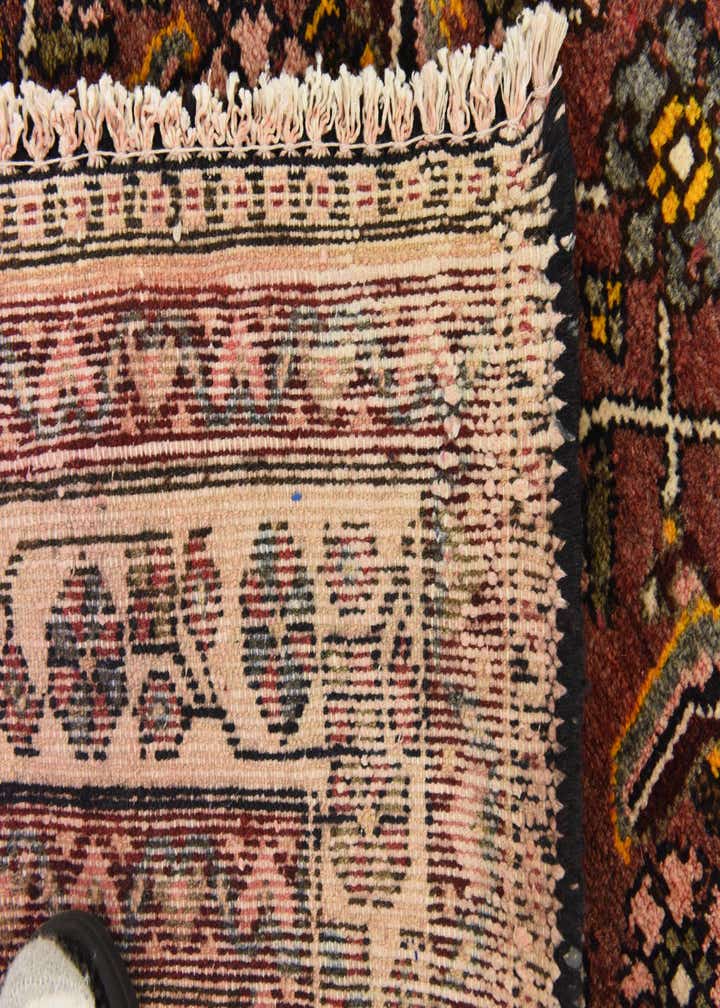 3' 10 x 9' 9 Hand Knotted Hossainabad Persian Wool Runner Rug