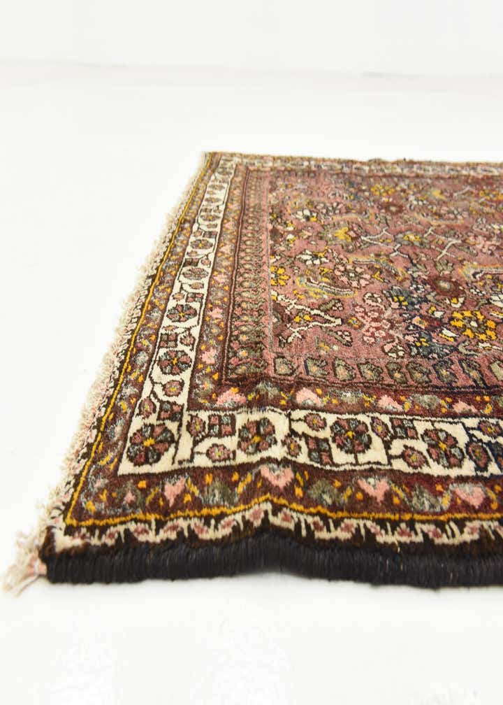 3' 10 x 9' 9 Hand Knotted Hossainabad Persian Wool Runner Rug