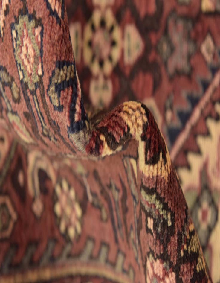 Detail image of 4' x 10' 8  Hand Knotted Hossainabad Persian Wool Runner Rug