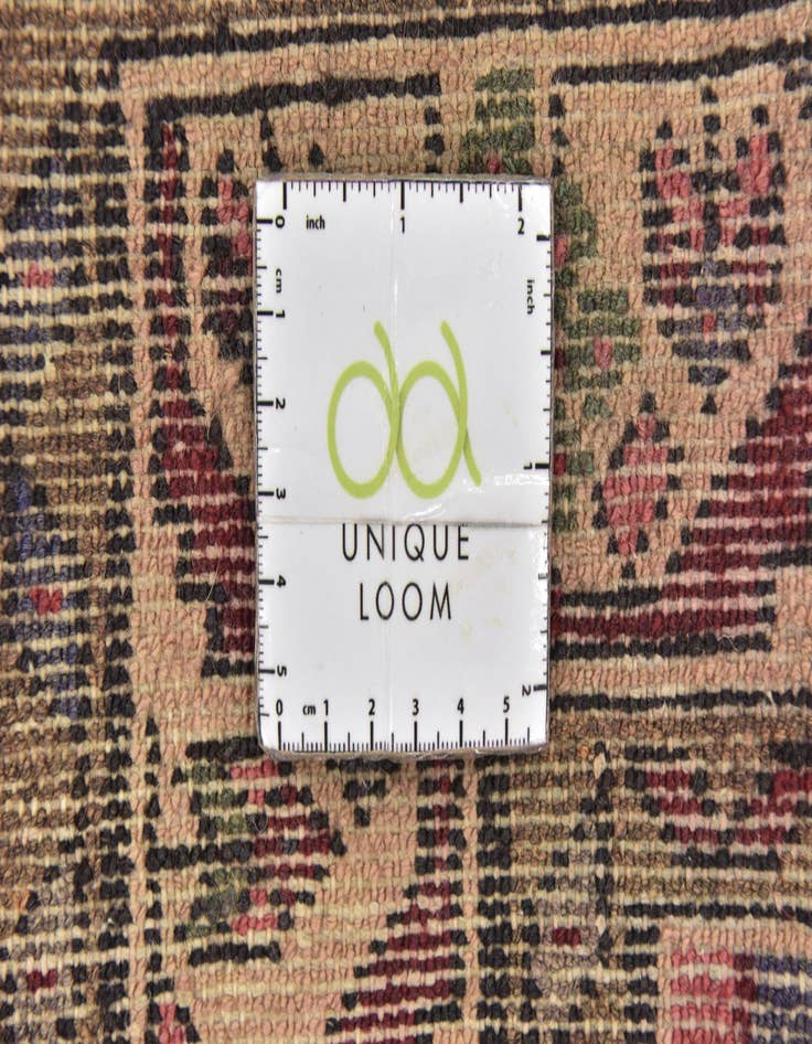 Detail image of 4' x 10' 8  Hand Knotted Hossainabad Persian Wool Runner Rug