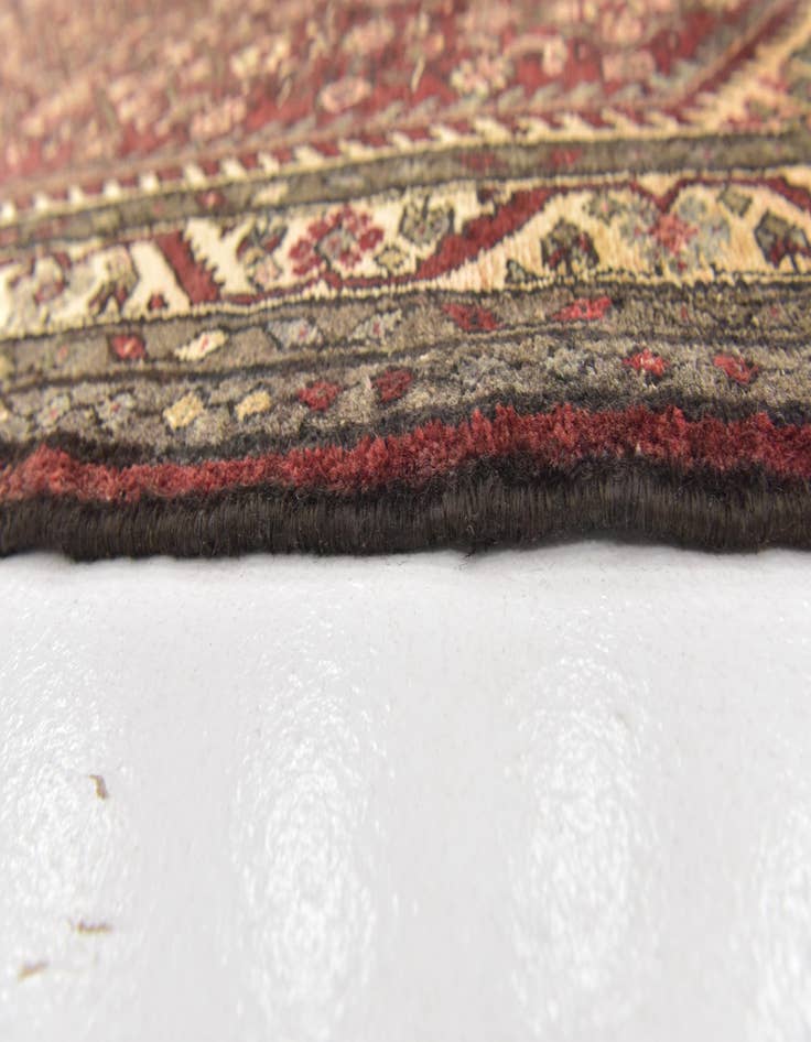 Detail image of 4' x 10' 8  Hand Knotted Hossainabad Persian Wool Runner Rug