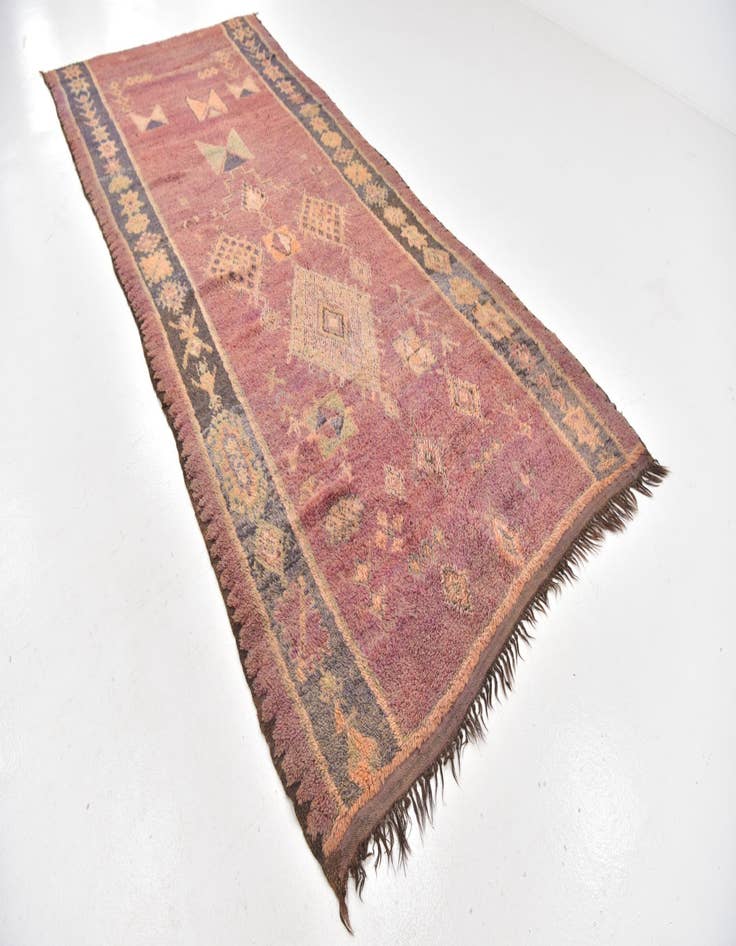 Detail image of 5' 7 x 12' 8 Hand Knotted Moroccan Wool Runner Rug