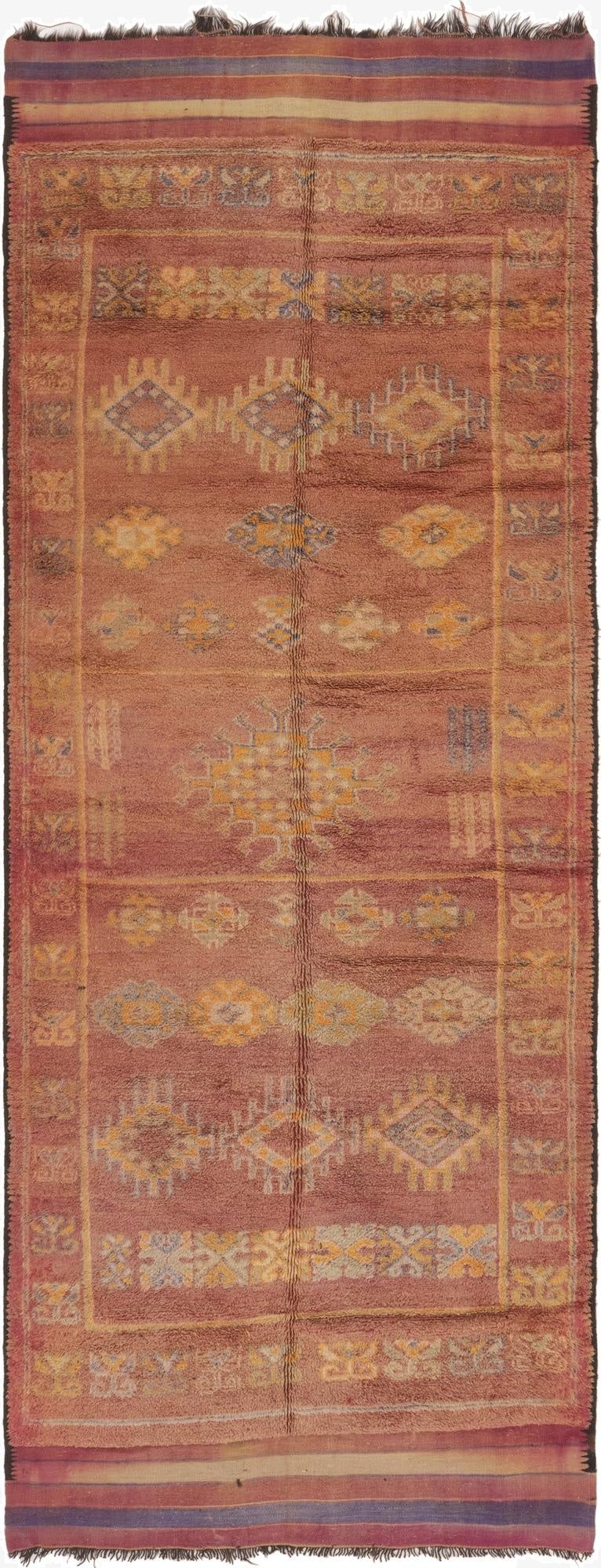 183cm x 478cm  Hand Knotted Moroccan Wool Runner Rug