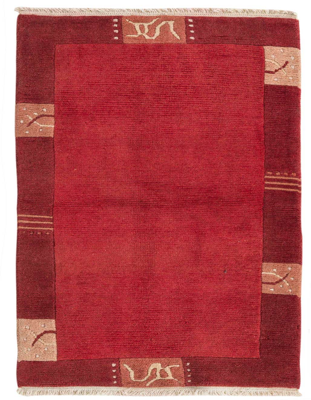 2' 4 x 4' 7 Hand Knotted Nepal Wool Runner Rug