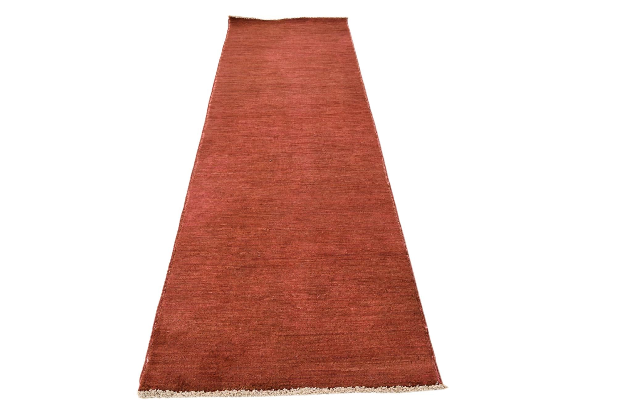 2' 8 x 9' 9 Hand Knotted Over-Dyed Ziegler Runner Rug