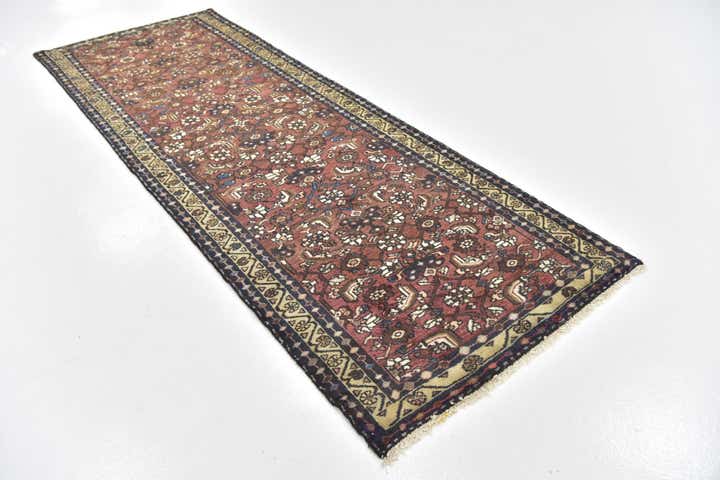 3' 4 x 9' 9 Hand Knotted Shahsavand Persian Wool Runner Rug